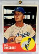 Don Drysdale 1963 Topps Baseball Card