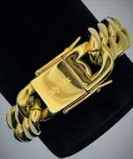 18Kt Plated Yellow Gold Figaro Link Bracelet