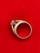 CERTIFIED LADIES 14K YELLOW GOLD AND DIAMOND RING