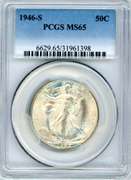 1946-S Walking Liberty Half Dollar in PCGS MS65