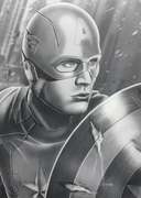 Captain America Cory Smith Hand Colored Print