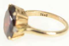 14K Yellow Gold 7.07 Ctw Oval Garnet Diamond Accent Cocktail Ring