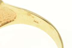 14K Yellow Gold 0.45 Ctw Diamond Horse Shoe Equestrian Men's Ring
