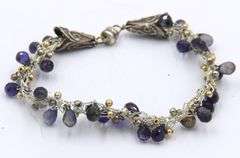 Set of  Amethyst Necklace with Matching Bracelet