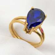 Pretty Dark Blue Sapphire Ring