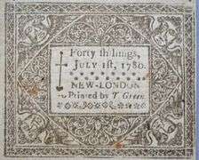 Jan 1 1780 40 Shillings Connecticut Note