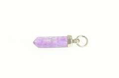 Sterling Silver Amethyst Point Crystal Cute Charm/Pendant