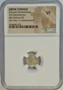 Scarce Greek Coinage Silver Hemidrachm, 4th Century BC. NGC VF
