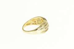 10K Yellow Gold 0.36 Ctw Diamond Chevron Statement Band Ring