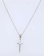 Fantastic White Gold Diamond Cross Pendant on Chain