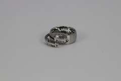 Lot of 15 Stainless Steel 316L Laser Cut Rings Removable Dead Fish Cut Out