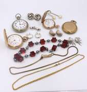 Group Lot of 3 Pocket Watches and Custom Jewelry