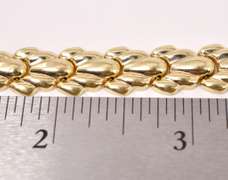 Lavish Fancy Link Bracelet in 14K Yellow Gold