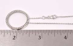 Dazzling Diamond Circle Pendant Necklace in 10K and 14K White Gold
