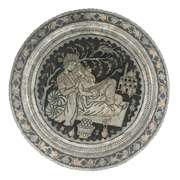 Hand Made Silver & Copper Rounded Tray