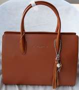 Stylish Large Designer Style Leather Bag by David Jones, Paris