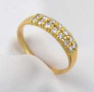 Sparkling 2 Row Diamond Band