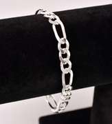 Figaro Sterling Silver Bracelet