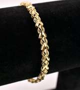 Shining Fancy Link Bracelet in 14K Yellow Gold