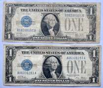 1928 &1928 B  $1 Funnyback Silver Certificates