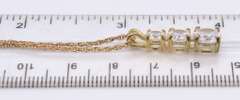 925 Sterling Silver Cubic Zirconia Pendant on Rope Chain Necklace