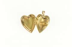 Gold Filled Mom Two Tone Floral Heart Photo Locket Pendant