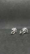 GORGEOUS 2.26 CARATS AND 2.14 CARATS PAIR OF ROUND BRILLIANT STUDS WITH SCREW BACKS