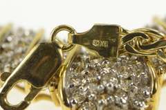 10K Yellow Gold 2.50 Ctw Chevron Diamond Cluster Statement Necklace