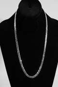 .925 Sterling Silver 5.5mm Super Flat Curb Link Chain 24 Inches
