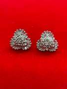 14K WHITE GOLD AND DIAMOND EARRINGS/STUDS