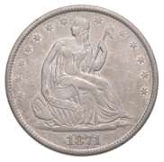 1871-S Seated Liberty Half Dollar