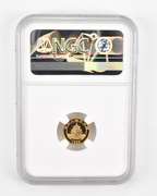 MS69 1999 China 5 Gold Yuan - Panda - Large Date - Plain 1 - NGC