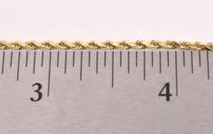 Luxurious Extra Long Rope Chain Necklace in 14K Yellow Gold