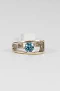 Sterling Silver Blue Topaz Gemstone Ring