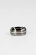 Men's Tungsten Carbide Two Tone Thin Stripe Wedding Band Comfort Fit Ring Size 5