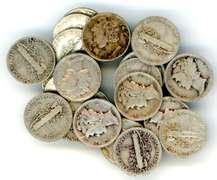 20 Silver Mercury Dimes