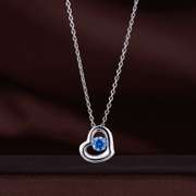 Fancy Blue center stone dancing Pendant