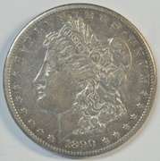 Very high end 1890-CC Morgan Silver Dollar. Key date