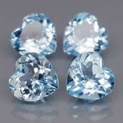 Superb quality 8.72ct 4 piece sky blue Topaz set