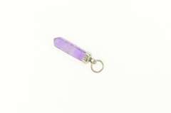 Sterling Silver Amethyst Point Crystal Cute Charm/Pendant