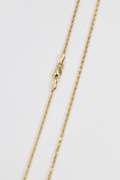 14k Yellow Gold Solid Diamond-Cut Rope Link Chain 1.5mm Necklace 30"