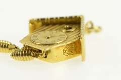 18K Yellow Gold 3D Articulated German Cuckoo Clock Charm/Pendant