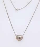 Vintage 925 Sterling Silver Heart Shaped Pendant on Chian