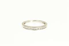 14K White Gold 0.33 Ctw Diamond Classic Wedding Band Ring