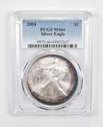 MS66 2004 American Silver Eagle - Graded PCGS