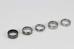 Lot of 5 Size 8 Tungsten Carbide Rings in Various Styles