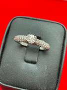 CERTIFIED LADIES 14K WHITE GOLD AND DIAMOND RING