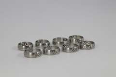 Lot of 19 Stainless Steel 316L Laser Cut Dragon Rings Various Sizes