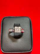 CERTIFIED LADIES 14K WHITE GOLD AND DIAMOND RING
