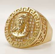 Men's 14kt Solid Yellow Gold & CZ Ring
